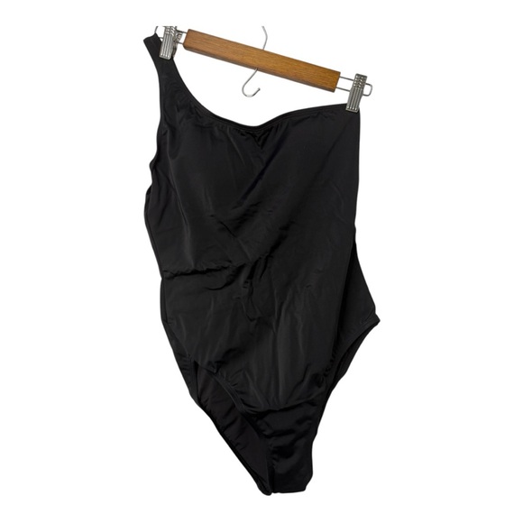 Andie Swim The Nantucket One Shoulder One‎ Piece Swim Suit in Black Medium NWT - Picture 4 of 10